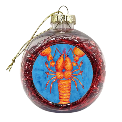 Lobster Illustration - xmas bauble by holly crerar