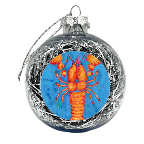 Lobster Illustration - xmas bauble by holly crerar