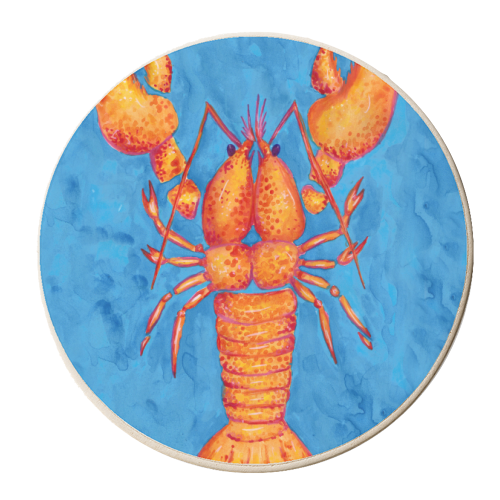 Lobster Illustration - personalised beer coaster by holly crerar