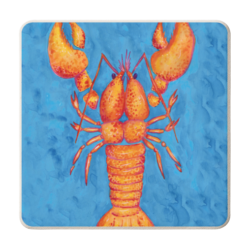 Lobster Illustration - personalised beer coaster by holly crerar