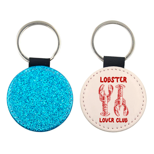 Lobster Lover Club – Fun Seafood Illustration - keyring by EZbie