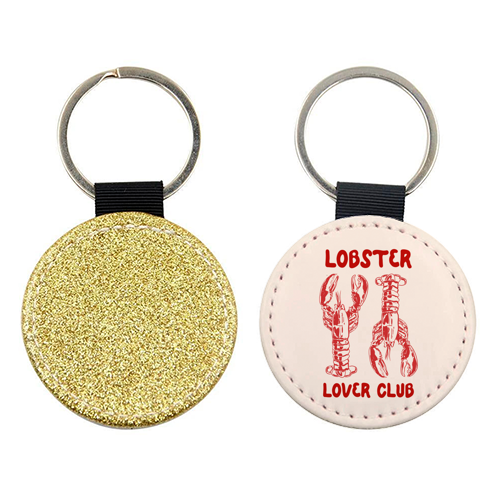 Lobster Lover Club – Fun Seafood Illustration - keyring by EZbie