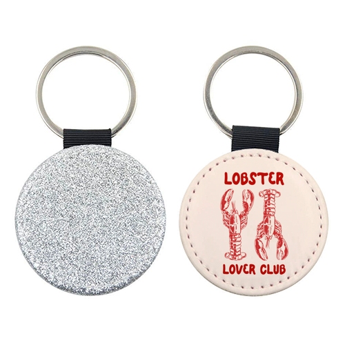 Lobster Lover Club – Fun Seafood Illustration - keyring by EZbie