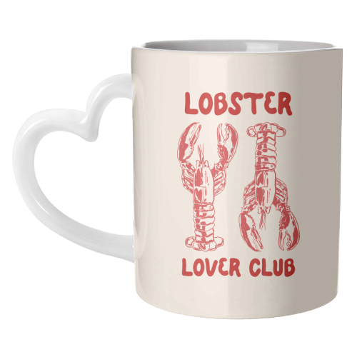 Lobster Lover Club – Fun Seafood Illustration - unique mug by EZbie