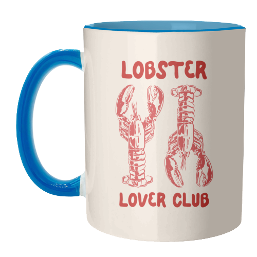 Lobster Lover Club – Fun Seafood Illustration - unique mug by EZbie