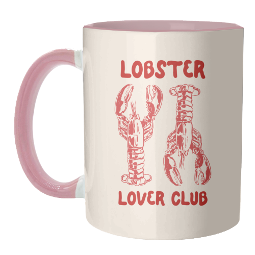 Lobster Lover Club – Fun Seafood Illustration - unique mug by EZbie