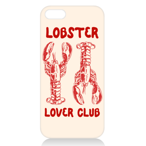 Lobster Lover Club – Fun Seafood Illustration - unique phone case by EZbie