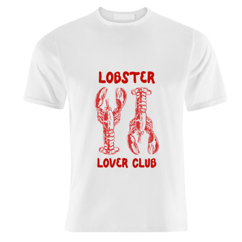 Lobster Lover Club – Fun Seafood Illustration - unique t shirt by EZbie