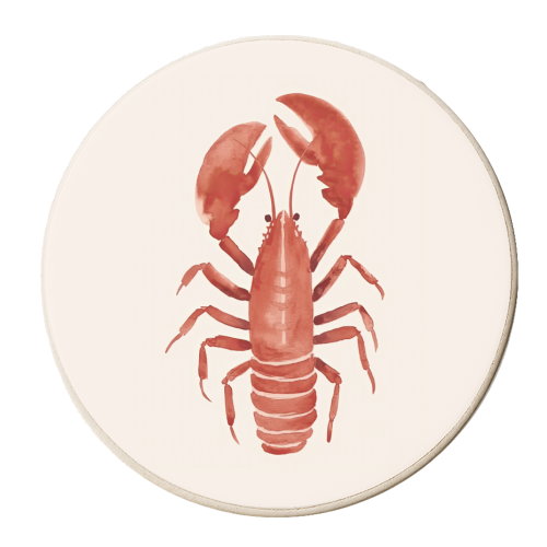 Lobster Red Langosta - personalised beer coaster by Move Studio