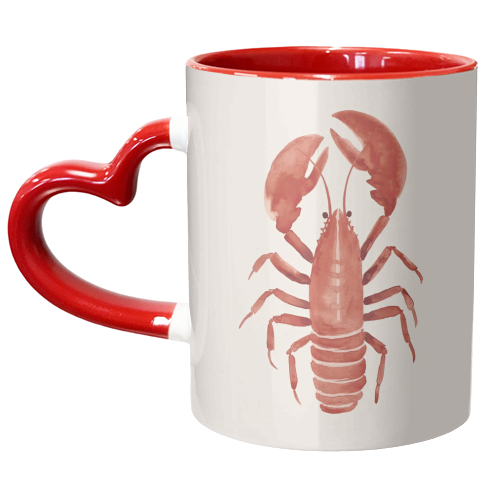 Lobster Red Langosta - unique mug by Move Studio