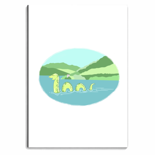 Loch Ness Monster Landscape - personalised A4, A5, A6 notebook by Adam Regester