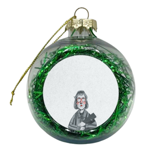 Log Lady - xmas bauble by Alexander Jackson