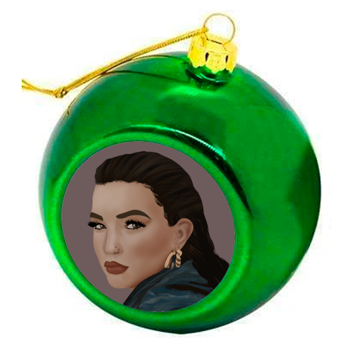 Lola Young - colourful christmas bauble by Rock and Rose Creative
