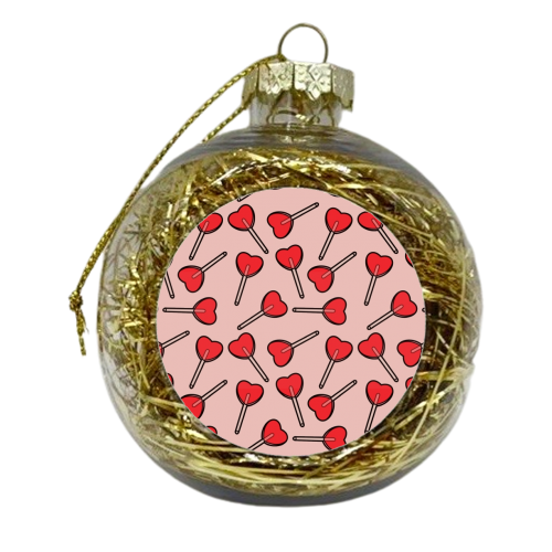 Lollipop print - xmas bauble by The Girl Next Draw