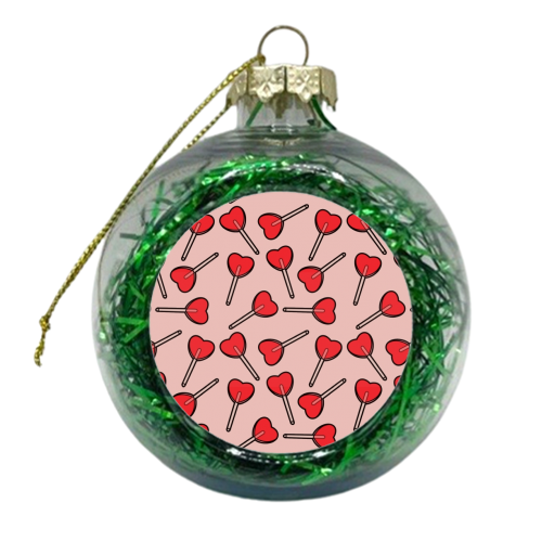 Lollipop print - xmas bauble by The Girl Next Draw