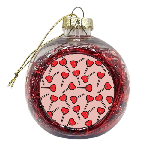 Lollipop print - xmas bauble by The Girl Next Draw