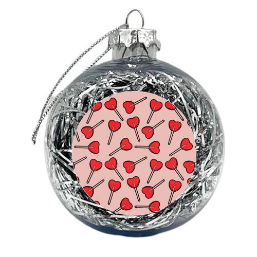 Lollipop print - xmas bauble by The Girl Next Draw