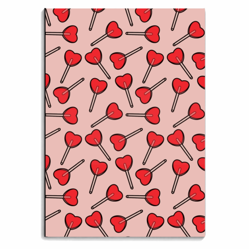 Lollipop print - personalised A4, A5, A6 notebook by The Girl Next Draw