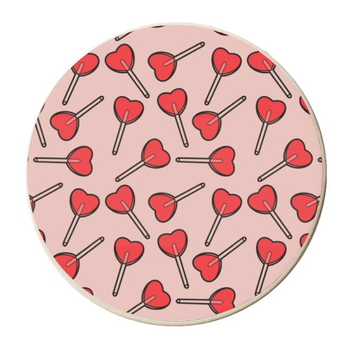 Lollipop print - personalised beer coaster by The Girl Next Draw