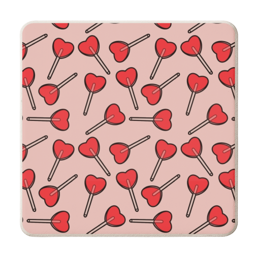 Lollipop print - personalised beer coaster by The Girl Next Draw
