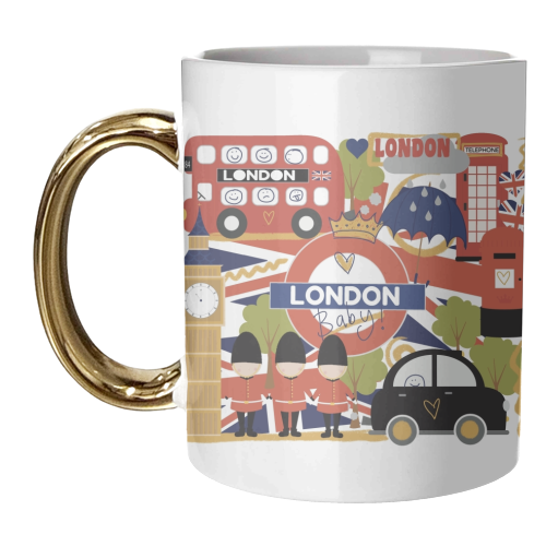 London Baby! - unique mug by Giddy Kipper