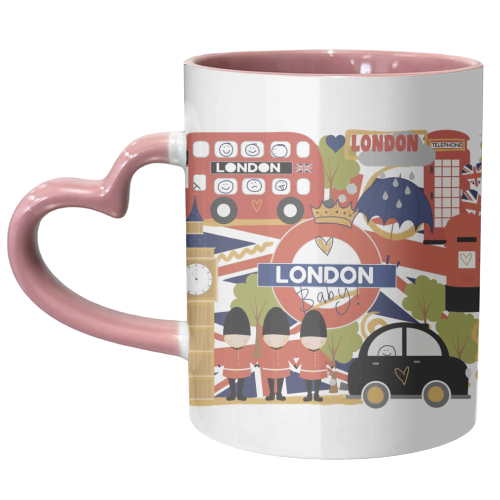 London Baby! - unique mug by Giddy Kipper