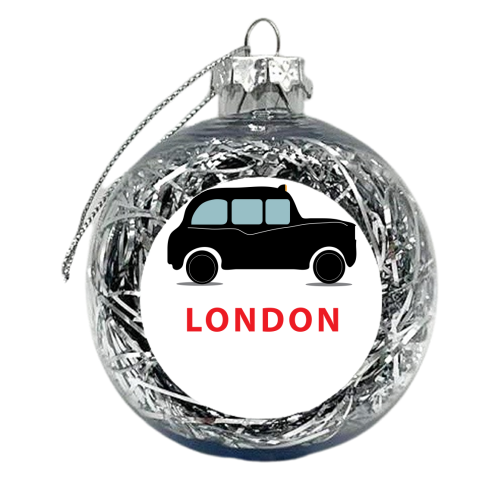 London Black cab  - xmas bauble by Ilka Dickens