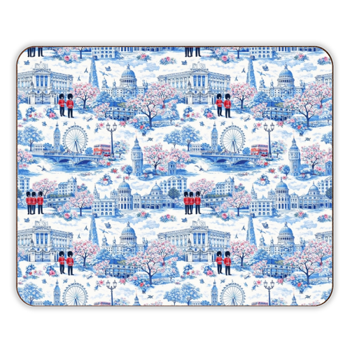 London Blue Toile - designer placemat by Ms Doodle