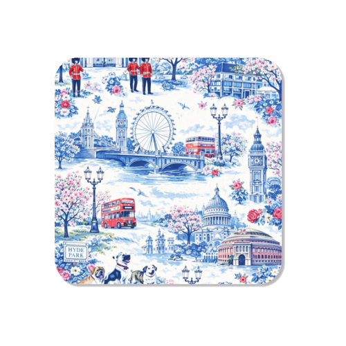 London Blue Toile - Magnet by Ms Doodle
