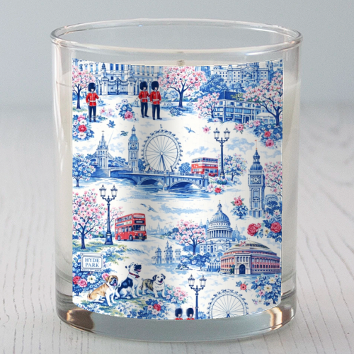 London Blue Toile - scented candle by Ms Doodle