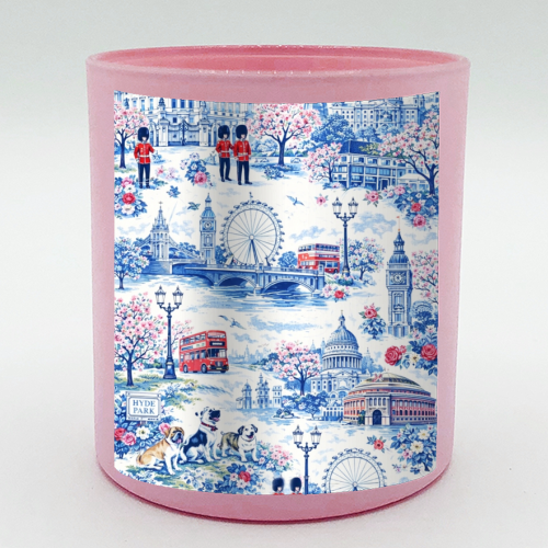 London Blue Toile - scented candle by Ms Doodle