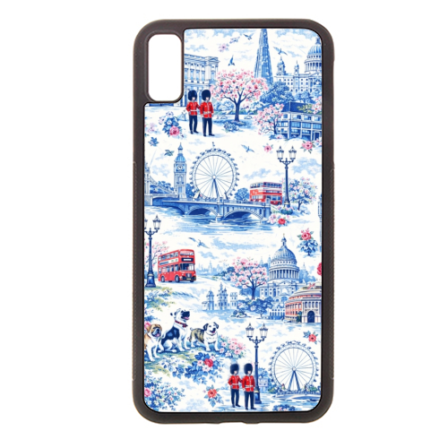 London Blue Toile - stylish phone case by Ms Doodle