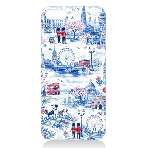 London Blue Toile - unique phone case by Ms Doodle