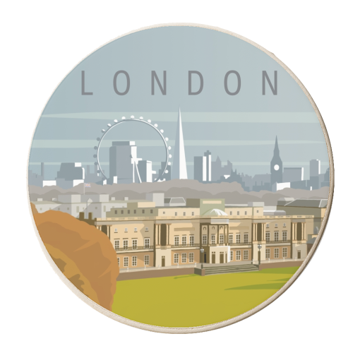 London (Buckingham Palace) - personalised beer coaster by Richard O'Neill
