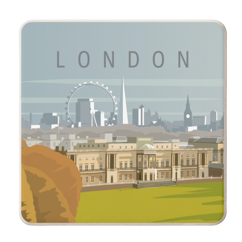 London (Buckingham Palace) - personalised beer coaster by Richard O'Neill