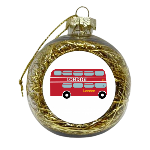 London Bus  - xmas bauble by Ilka Dickens