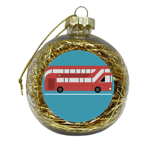 London Bus - xmas bauble by sam keeley