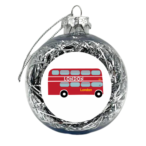 London Bus  - xmas bauble by Ilka Dickens