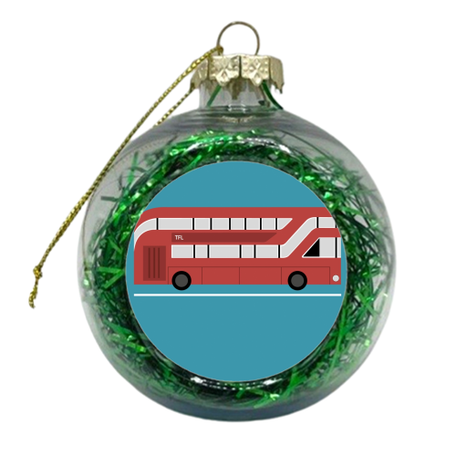 London Bus - xmas bauble by sam keeley