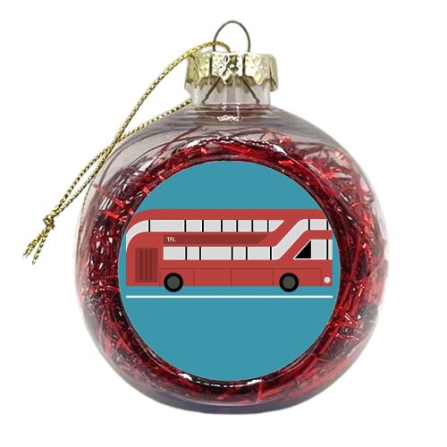 London Bus - xmas bauble by sam keeley