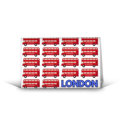 London Buses - funny greeting card by Lilly Rose