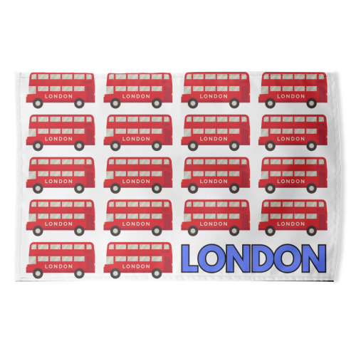 London Buses - funny tea towel by Lilly Rose