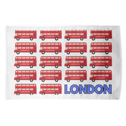 London Buses - funny tea towel by Lilly Rose