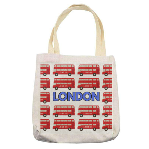 London Buses - printed canvas tote bag by Lilly Rose