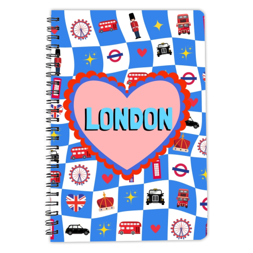 London Check - personalised A4, A5, A6 notebook by Lilly Rose