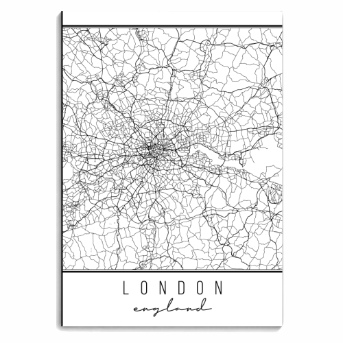 London England Street Map - personalised A4, A5, A6 notebook by Toni Scott