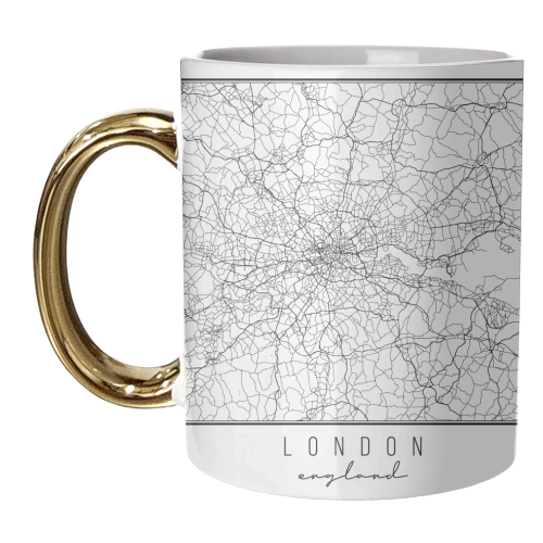 London England Street Map - unique mug by Toni Scott