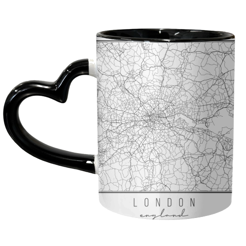 London England Street Map - unique mug by Toni Scott