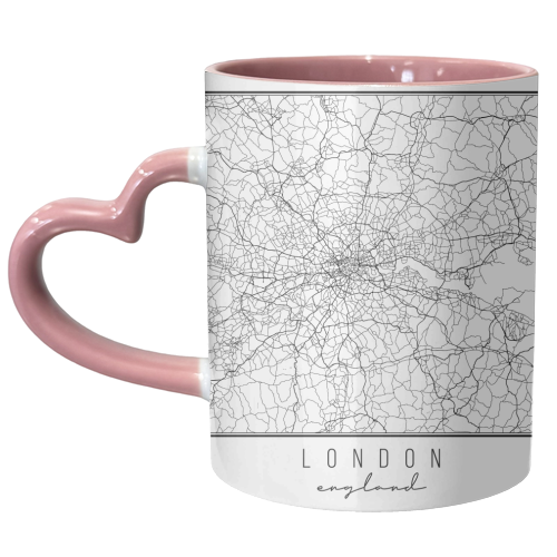London England Street Map - unique mug by Toni Scott