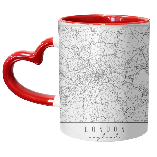 London England Street Map - unique mug by Toni Scott